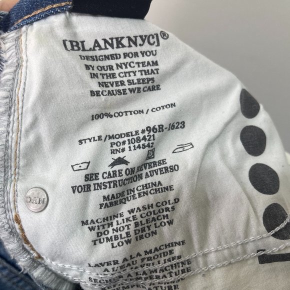 BLANK NYC The Rivington High-Rise Tapered Distressed Jeans sz 31 - Picture 11 of 14